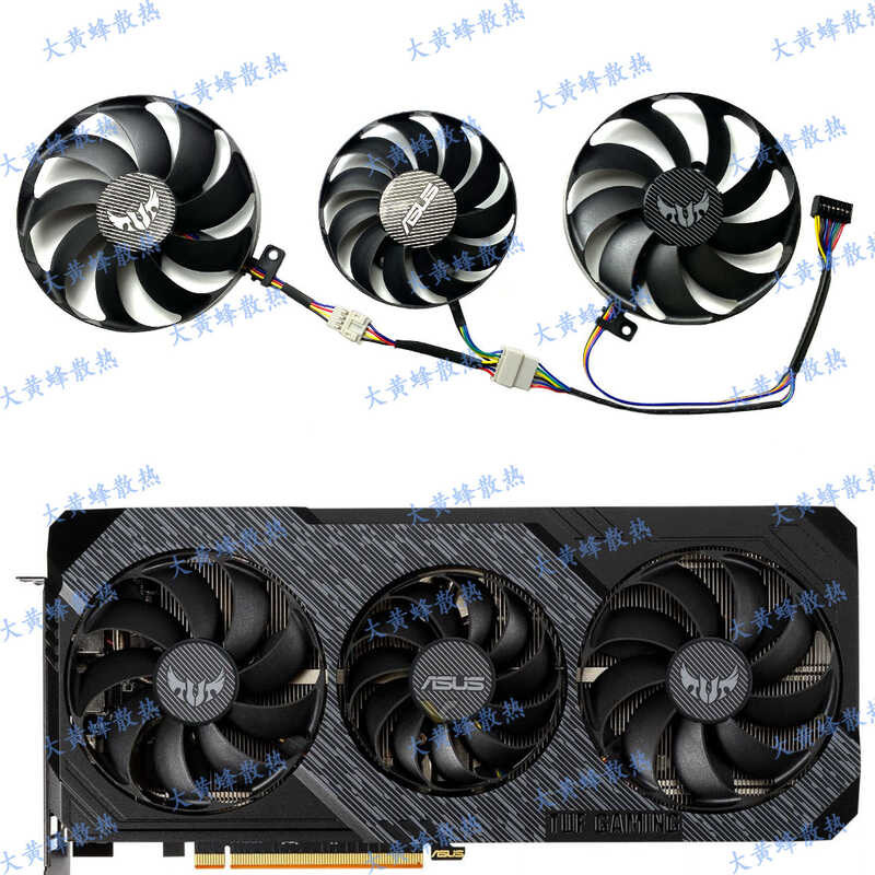 พัดลมระบายความร้อนการ์ดกราฟิก ASUS/ASUS RX5600XT 5700 5700XT TUF X3 ใหม่ล่าสุด