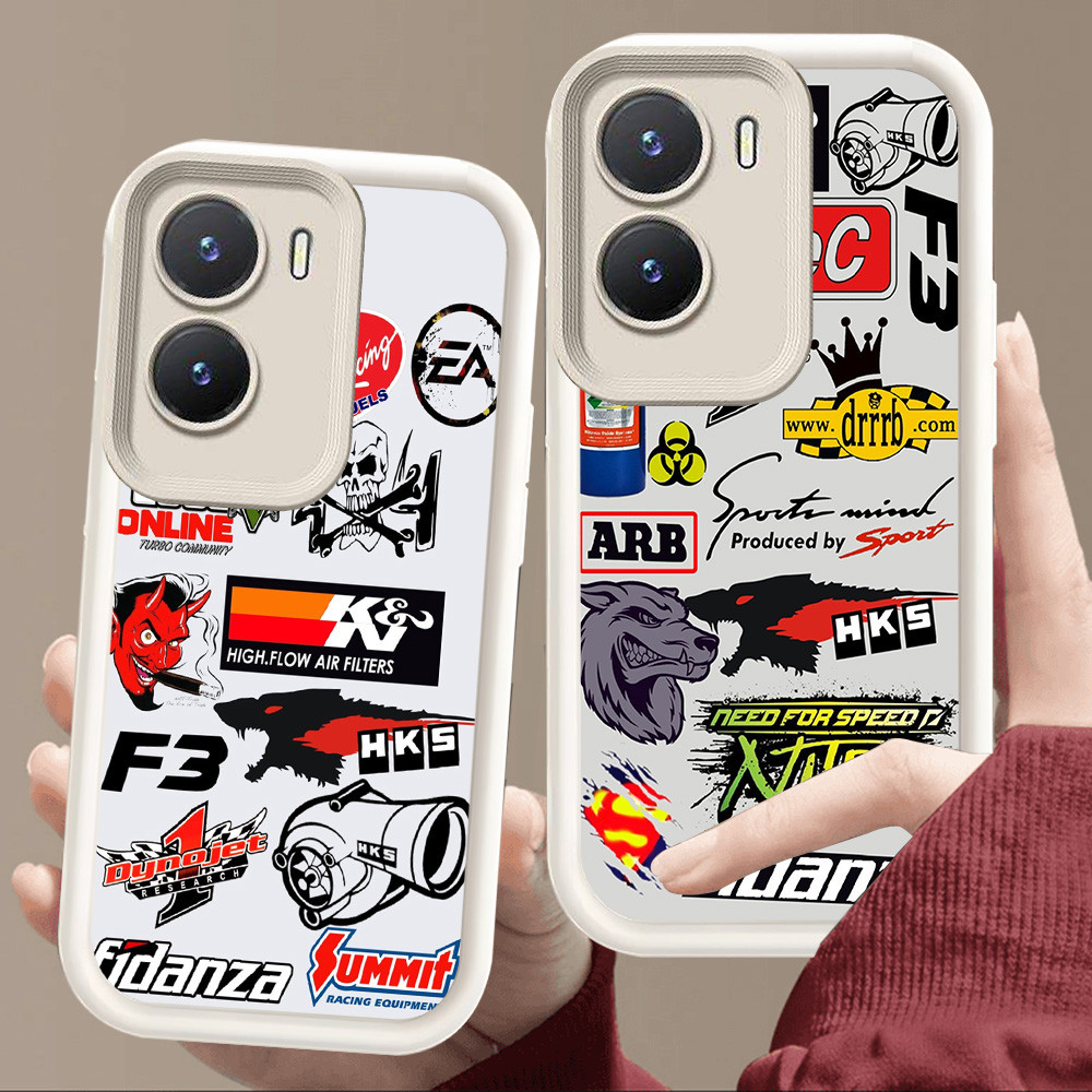 เคสสําหรับ VIVO IQOO Z9 Y15a Y35 Z10 13 Y01 T4 Y55 Y75 Z9X Y22s Y15s Y22 Y56 Y16 5G สีขาวนุ่ม E124 S