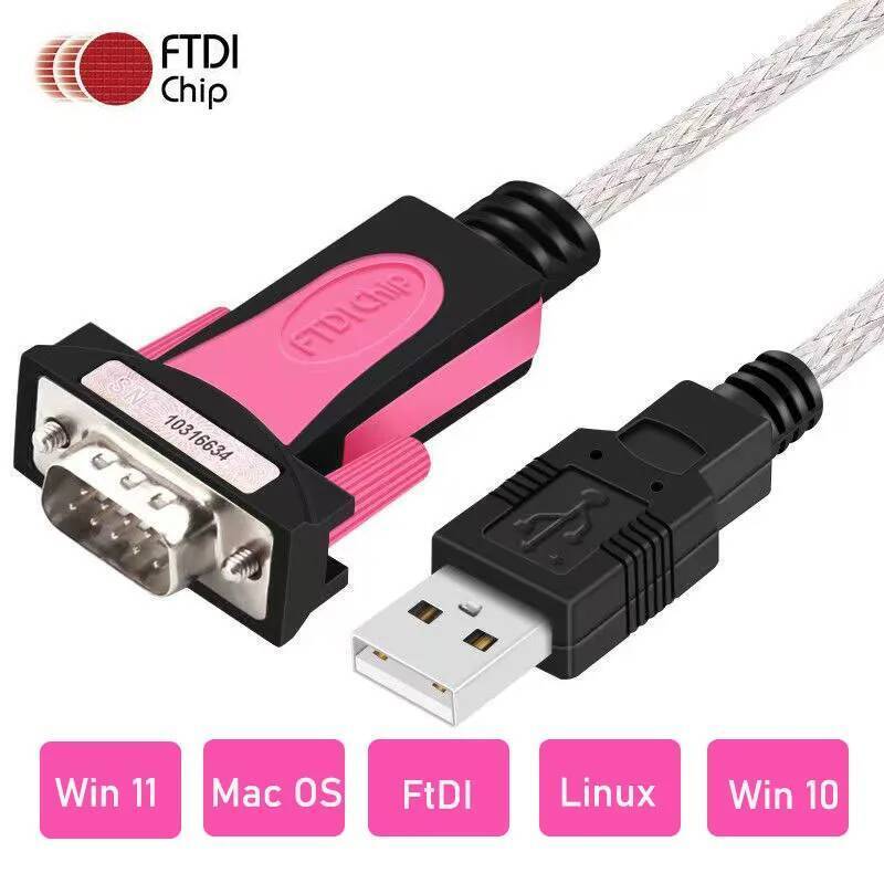 FTDI USB to RS232 ชาย DB9 สาย Serial COM พอร์ตอะแดปเตอร์ชิป FTDI USB R232 สายแปลง Windows 11/10/ 8.1