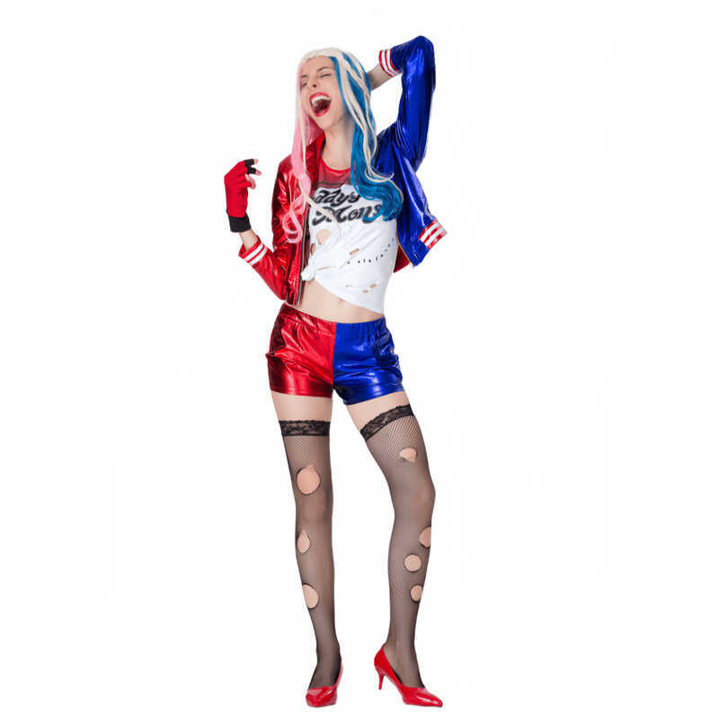 万圣节 COS服装 成人Harley Quinn COSplay Women