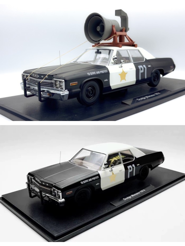 KK Scale 1/18 Dodge Monaco Monaco รถตํารวจโมเดลรถโลหะผสมคอลเลกชันโมเดลรถรุ่นลิมิเต็ด