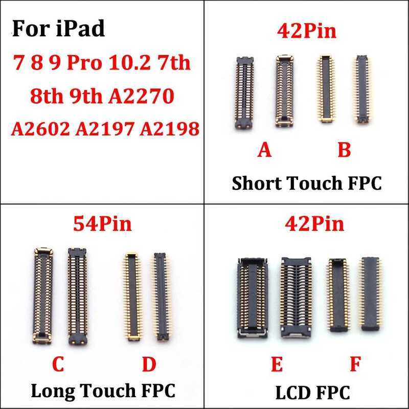 2 ชิ้น สำหรับ iPad 7 8 9 Pro 10.2 รุ่นที่ 7 8 9 A2270 A2602 A2197 A2198 42 54 พิน หน้าจอสัมผัส LCD พ