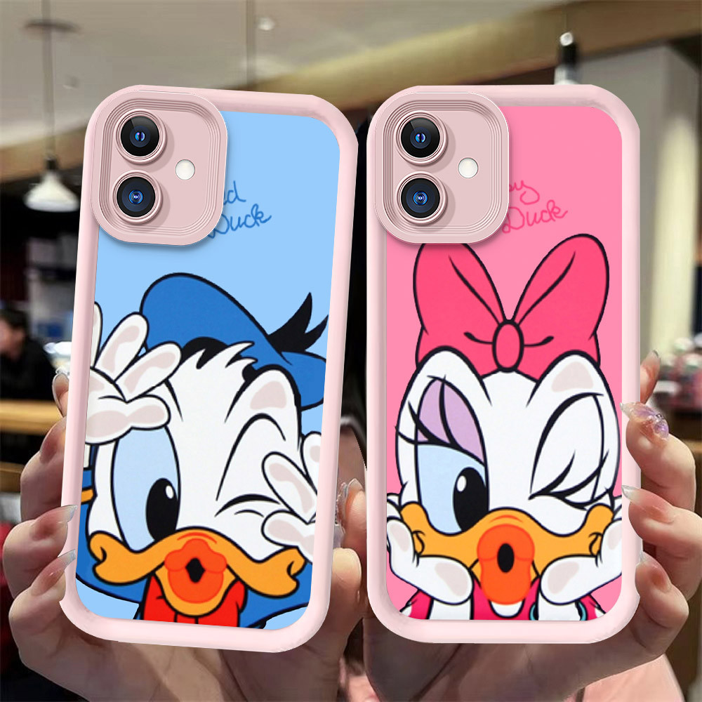 J-15 Donald Duck ดำขาวชมพูเคสโทรศัพท์หรับ VIVO IQOO Y02T U5 Z6 U5E Y75 Y02 Y02A 5G