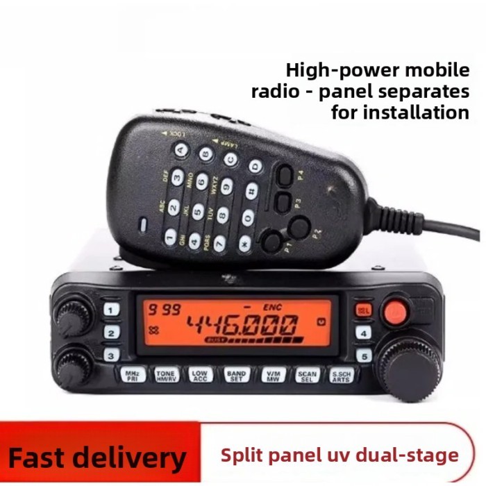50W Dual Band FM Transceiver UHF VHF Mobile Radio Walkie Talkie