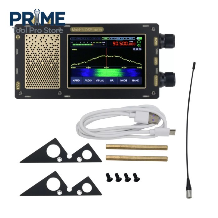 New V3 Malachite Radio Dual Antenna Latest Version 1.10D Malahit-DSP Stereo Portable 3rd Version SD