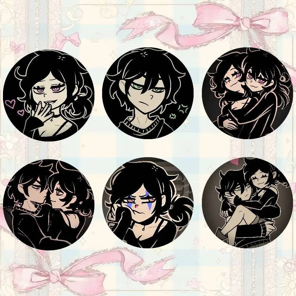 เกม Coffin Of Andy และ Leyley อะนิเมะรูปไอคอน Badge Handmade Tinplate เข็มกลัดสําหรับกระเป๋าเป้สะพาย