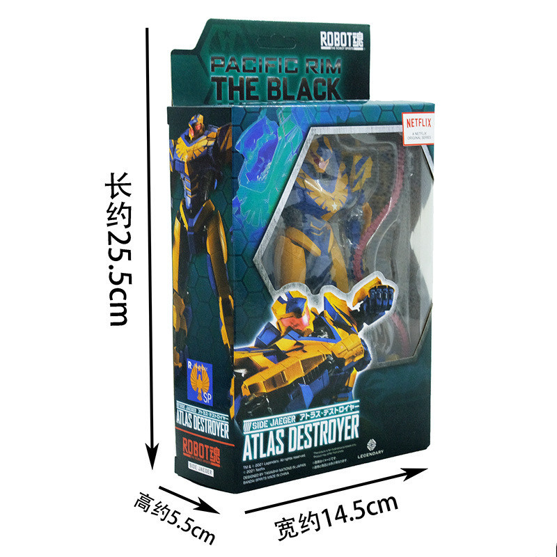 Pacific Rim Black Restricted Area Atlas Destroyer Mecha Transformed ของเล่นเด็กรูปออกแบบเฉพาะ