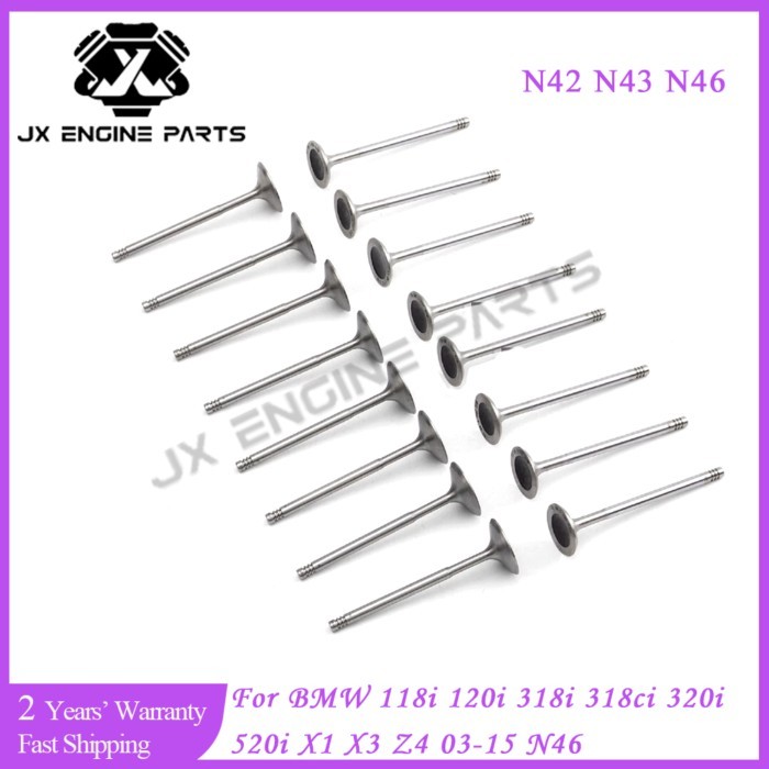 N42 N43 N46 Engine Intake Exhaust Valve Kit For BMW 2.0 118i 120i 316i 318i 320i 520i X1 X3 Z4 2.0L