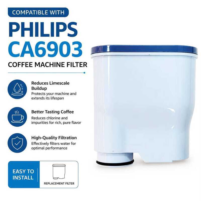 ean Replacement CA603 Philips Saeco Coffee Machine - Water Filter Cartridge for EP3246 EP5447 HD827