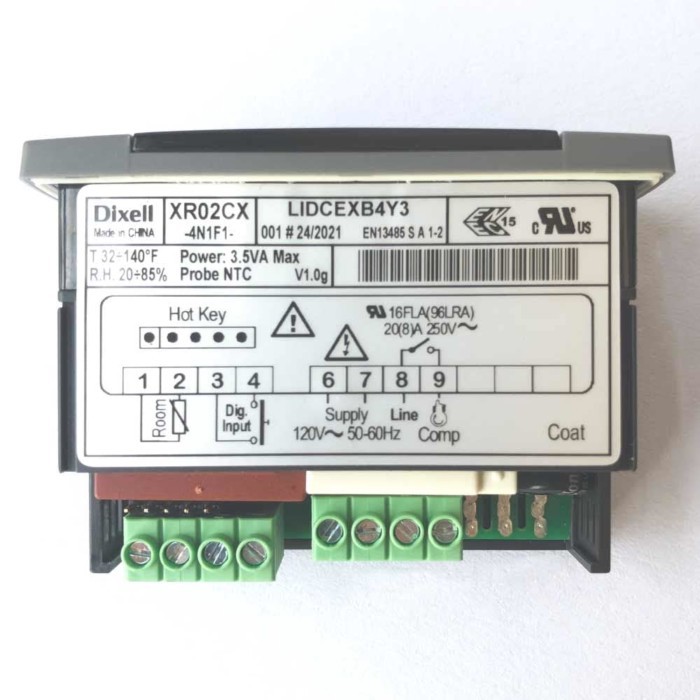 120V Dixell XR02CX-4N1F1 Digital Temperature Control Panel Refrigerator Thermostat