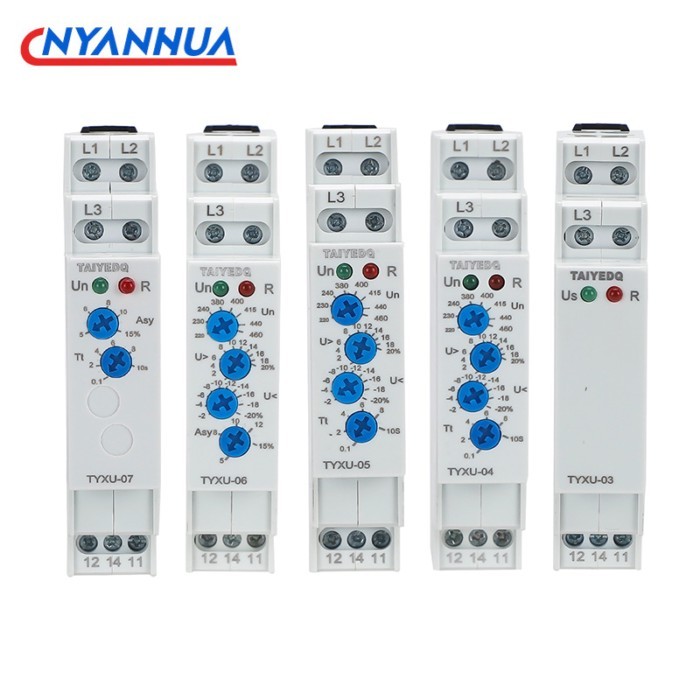 TYXU 3 Phase Voltage Protection Relay Phase Sequence Phase Failure Protection Relay 5A 8A 1SPDT 2SP