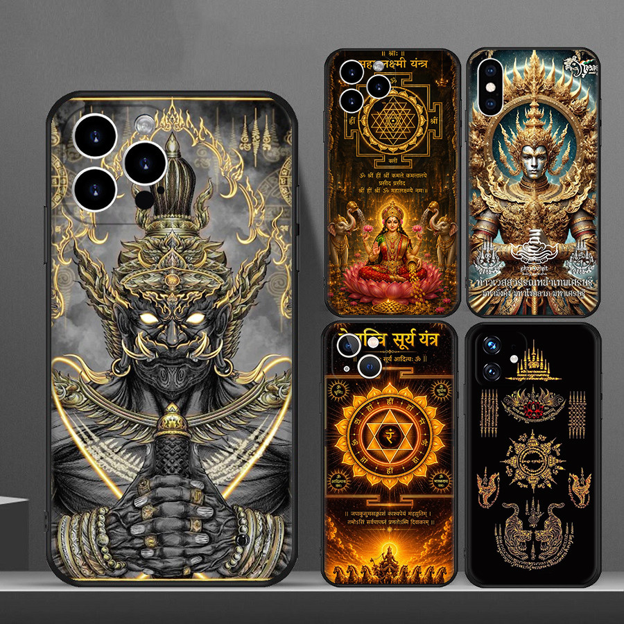 สําหรับ iPhone 11 12 13 Pro Max Mini Rune Theme 8Y14 เคสโทรศัพท์ TPU สีดํานุ่ม