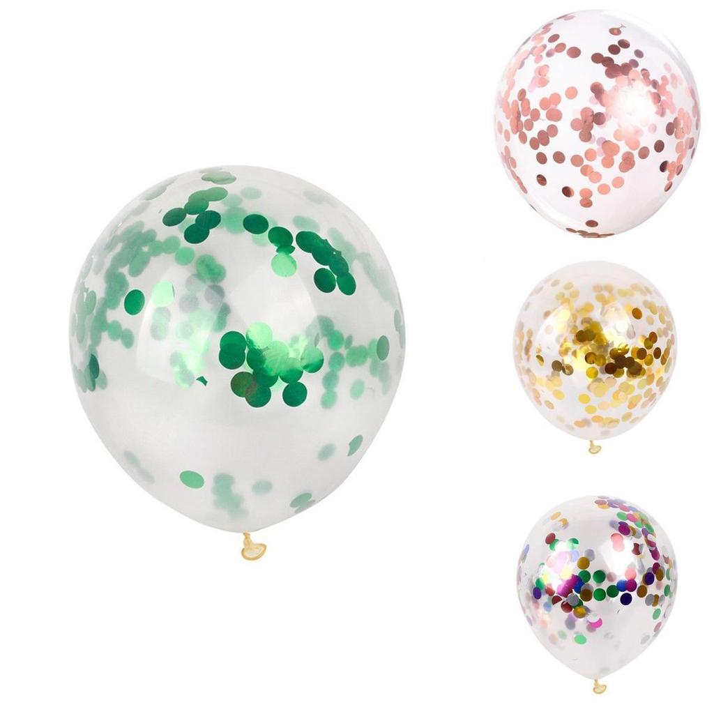 12 "Elegant Confetti Balloon Latex Helium เหมาะสําหรับตกแต่งวันเกิดงานแต่งงานและสถานที่