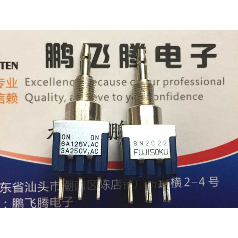 นําเข้าญี่ปุ่น FUJISOKU 8N2022-Z สวิตช์ปุ่มกดรีเซ็ตขนาดเล็ก 6 พินปุ่ม 6A125V