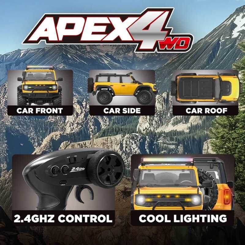 1/16 รถ 4WD HB R1601 Crawler Rtr พร้อม Led 2.4g รีโมทคอนโทรลไฟฟ้า Rock โดย Off-Road ยานพาหนะ Rc รถยน