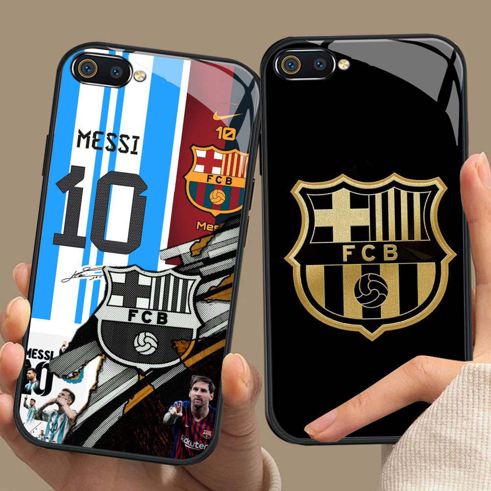 CK-42 Barcelona Football Club HD Glass Casing สําหรับ Realme C1 C2 C2s OPPO A3S A5 A12E
