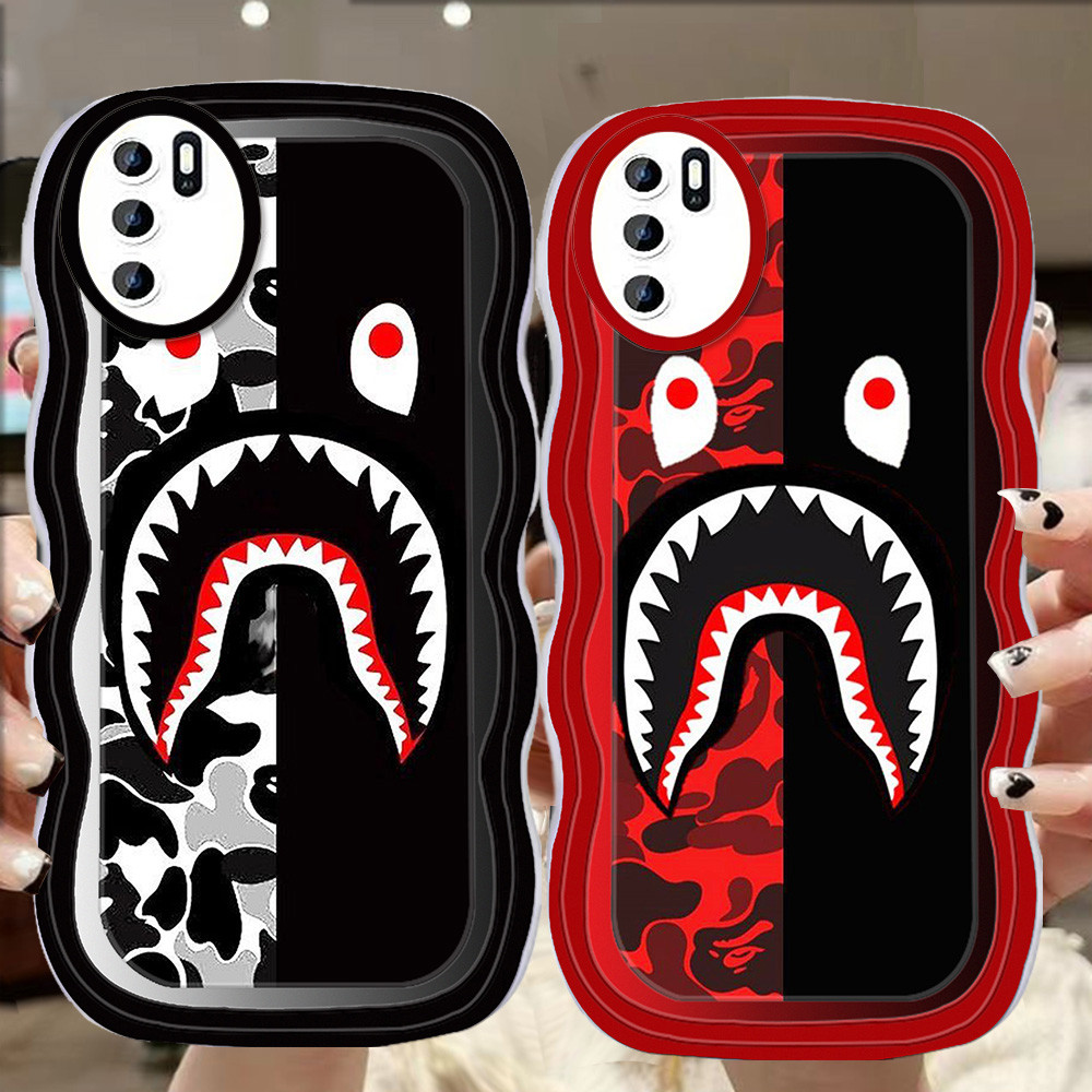 A-83 bape shark TPUปลอกสําหรับOPPO A54s A16s A16 A55 A54 5Gเคสใส