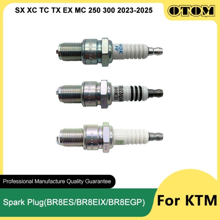 OTOM 2023-2025 Motorcycle Ignition Spark Plug Engine Part BR8ES BR8EIX BR8EGP For KTM SX250 XC300 T