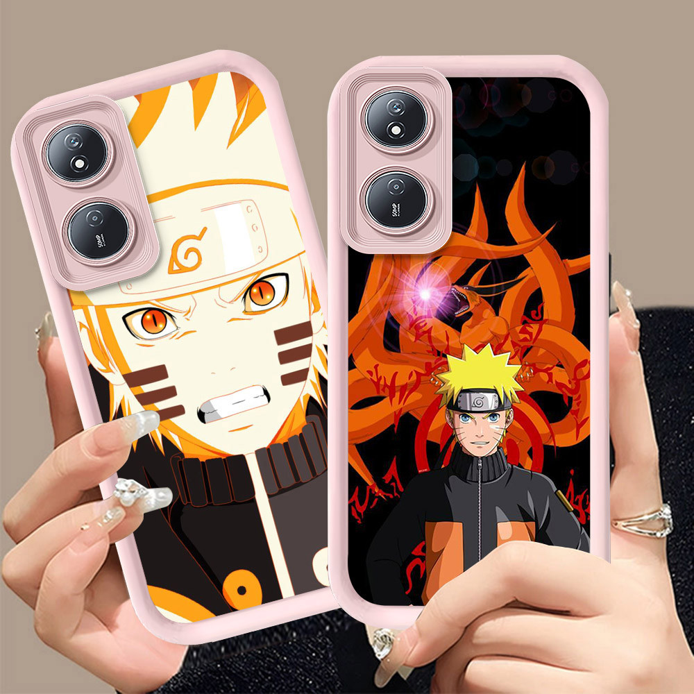 Q-2 Naruto ขาวดำเคสโทรศัพท์หรับ OPPO Reno 8T A2X A1X A98 A1 A60 F23 Pro 5G ปกสีชมพู