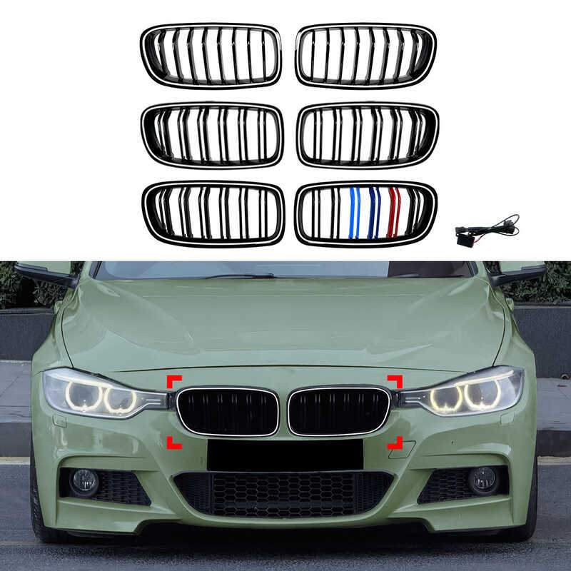 เหมาะสําหรับ BMW 3 Series F30 F31 F35 LED พร้อมไฟส่องสว่าง Sino-Net Single-Line Double-Line Air Inle