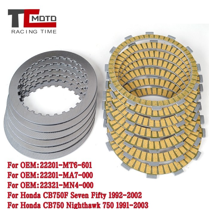Clutch Friction Disc Plate Kit For Honda CB 750F CB750F Seven Fifty CB750 Nighthawk 750 1992-2002 2