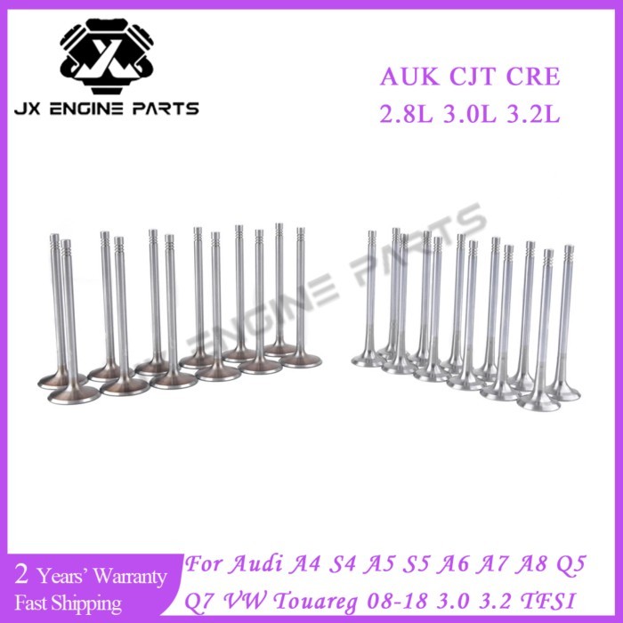Engine Intake Exhaust Valve Set For Audi 2.8 3.0 3.2 A4 S4 A5 S5 A6 A7 A8 Q5 SQ5 Q7 4M S5 B8 VW Tou