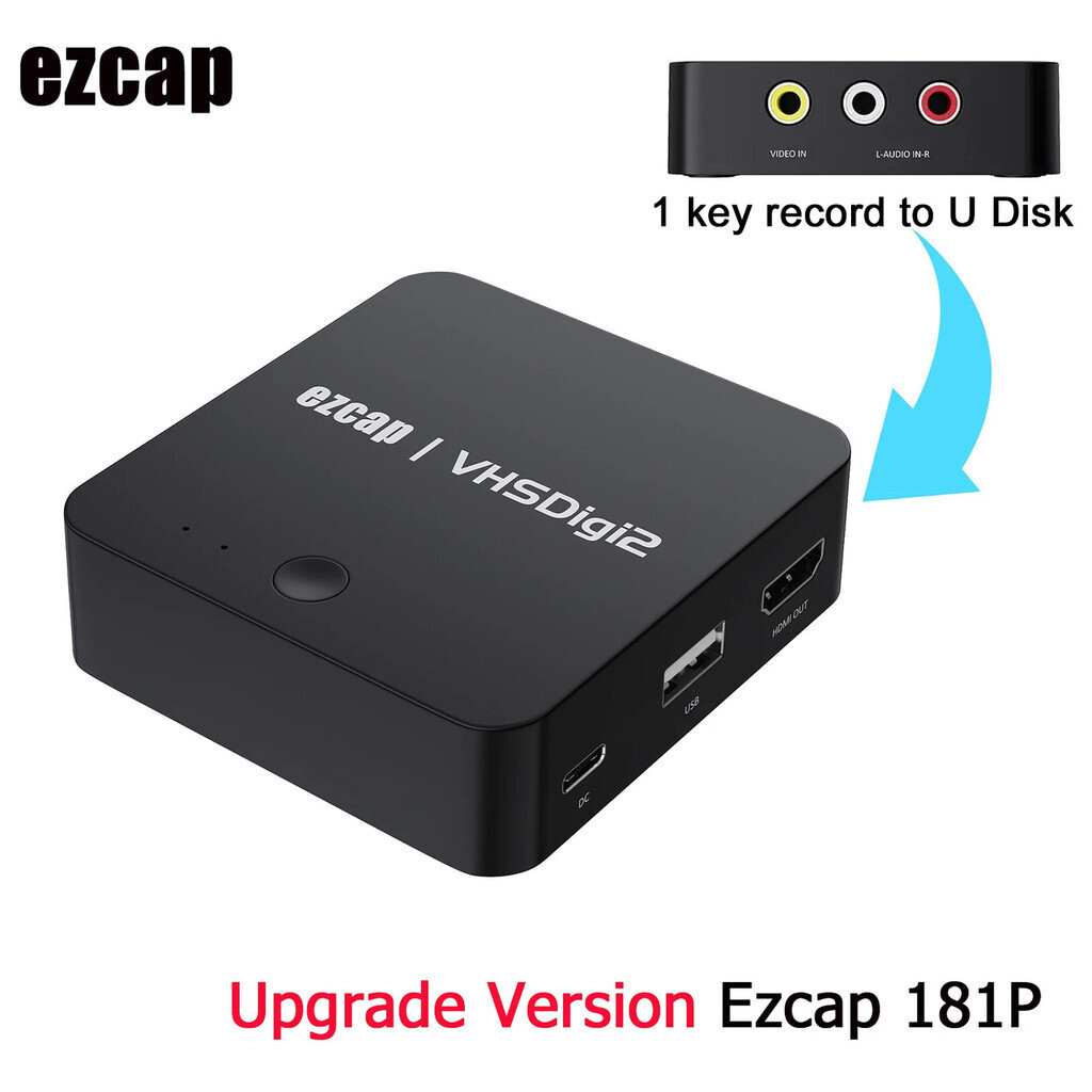 ใหม่! CVBS AV Audio การ์ดจับภาพวิดีโอ S-video บันทึก U แฟลชไดรฟ์ USB Disk สําหรับ VHS VCRs RCA Hi8 เ
