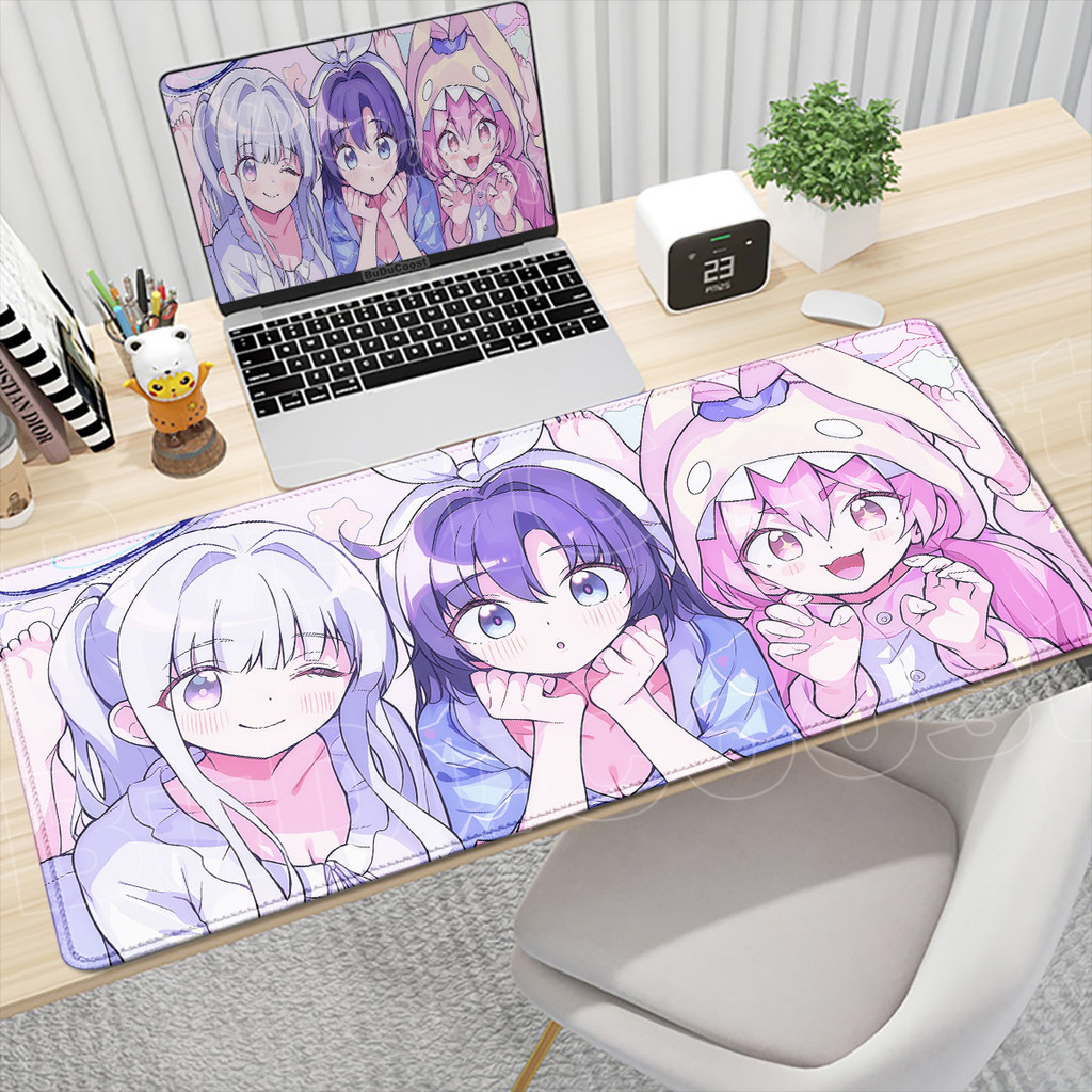 HD พิมพ์ Gamer ตู้ความเร็วคีย์บอร์ด Mats PC ยางอุปกรณ์เสริม XXL Blue Archive Kurosaki Koyuki Kawaii 