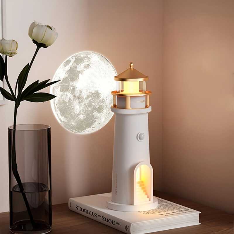 GayG Moonlight Tower Light Moon Projection Light Photo บรรยากาศในร่มเหนี่ยวนําอัตโนมัติ Night Light 