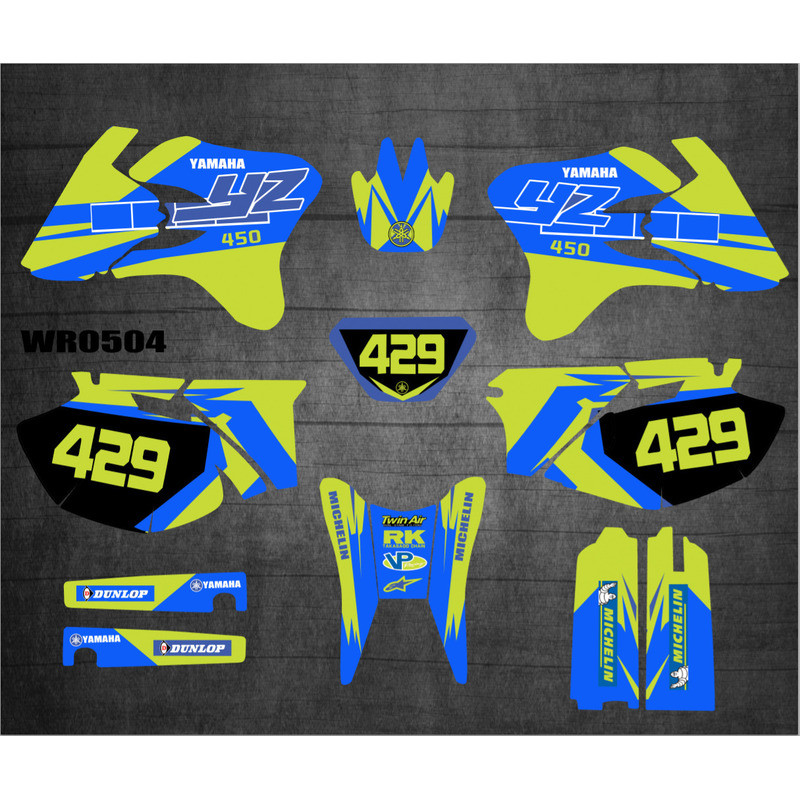 เสื้อผ้ารถจักรยานยนต์ออฟโรดเหมาะสําหรับ Yamaha 05-06 WR250-450F สติ๊กเกอร์ติดรถสติ๊กเกอร์