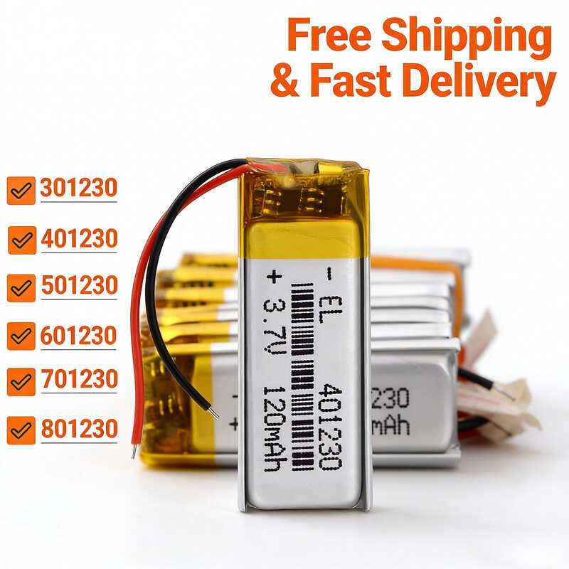 S 3.7V 230Mah Rechargeable Li-Po Battery 10Pcs/Lot 701230 301230 401230 501230 601230 801230