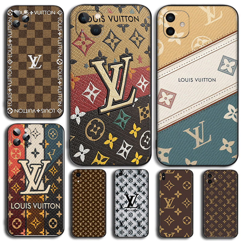LV สําหรับiPhone 12 13 14 15 Mini Pro Max Plusความเข้ากันได้เคสโทรศัพท์TPUฝาครอบป้องกันแบบนุ่มแฟชั่น