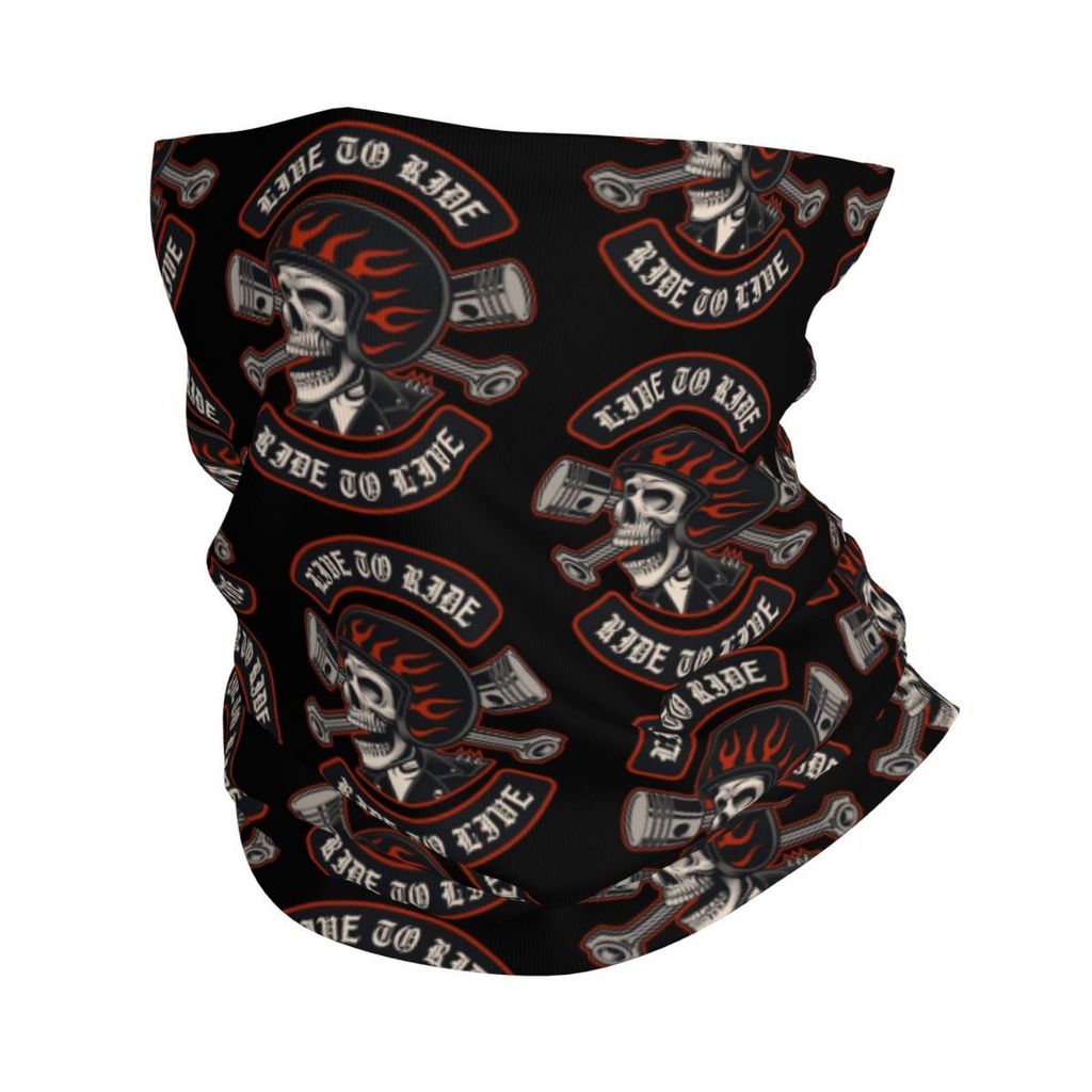 Rockabilly Rock Biker รถจักรยานยนต์ Skull คอ Gaiter ผู้หญิงผู้ชาย Windproof ฤดูหนาวผ้าพันคอสําหรับสก