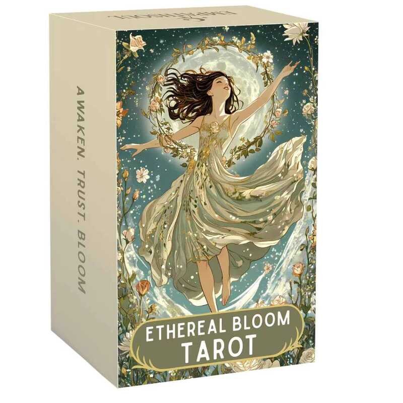 ไพ่ทาโรต์สดขนาดเล็ก Ethereal Bloom Tarot Ethereal Bloom Tarot Ethereal Bloom Tarot การ์ดเกมภาษาอังกฤ