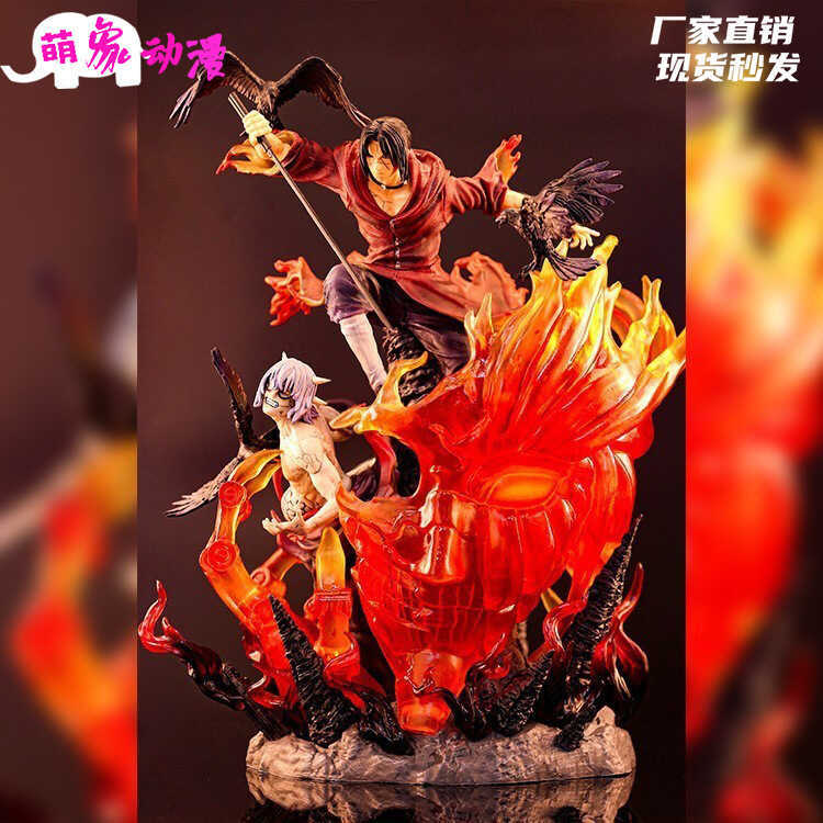 Naru Uchiha Itachi Burning Itachi Susanohu Uchiha Itachi Double-Headed แกะสลัก Luminous โมเดลฟิกเกอร