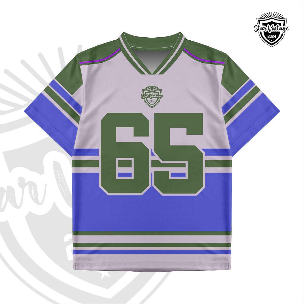 Free Custom ชื่อและหมายเลขJersey หมายเลข 65 Vintage Bola Jersey Streetwear