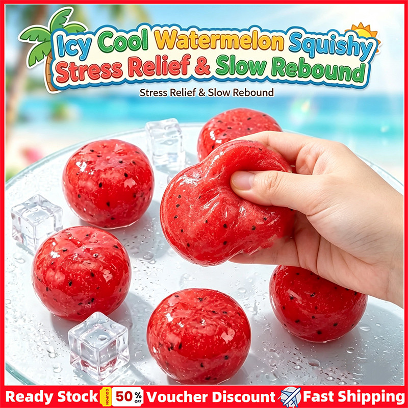 [2 ชิ้น] Slushy แตงโม Squishy ผลไม้ Slush ความเครียด Ball ที่สมจริงปลอมบดมันฝรั่งนุ่มที่เต็มไปด้วยบีบของเล่นโรงเรียน Officfor ความวิตกกังวลบรรเทา