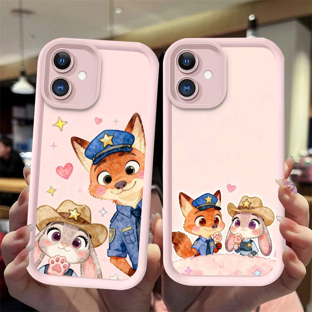 J-14 Zootopia ดำขาวชมพูเคสโทรศัพท์หรับ VIVO IQOO Y02T U5 Z6 U5E Y75 Y02 Y02A 5G