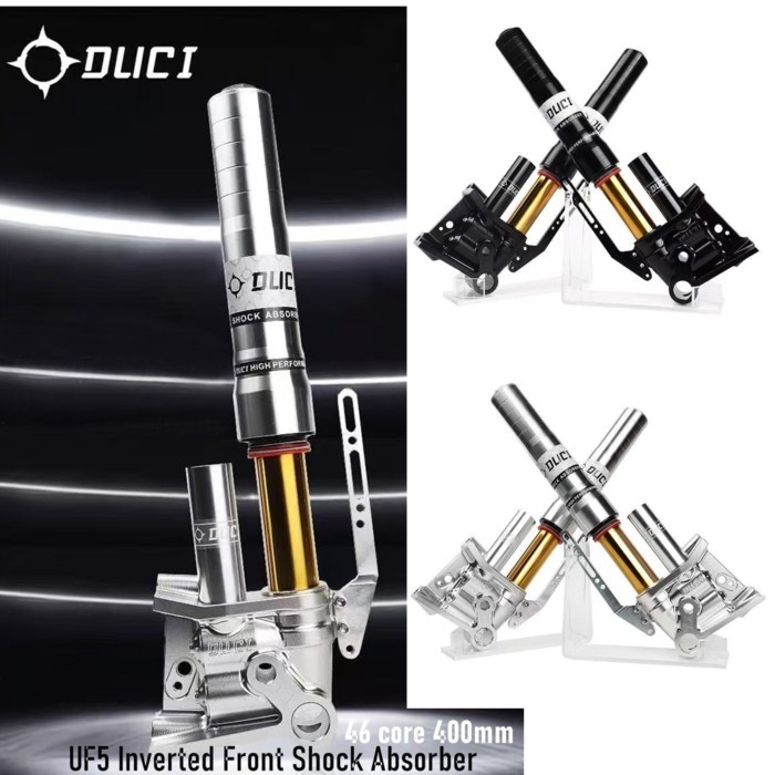 For Cygnus-X NIU N1S NQI Ninebot E-Scooter Modified DUCI 46 Core 400MM Hole Pitch Inverted CNC Fron