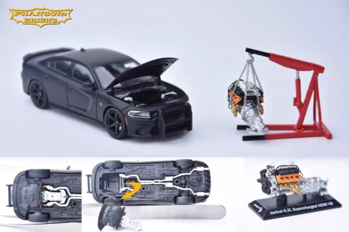 Dodge Charger Dodge Charger SRT Hellcat PK 1: 64 Alloy Open Cover Car Model