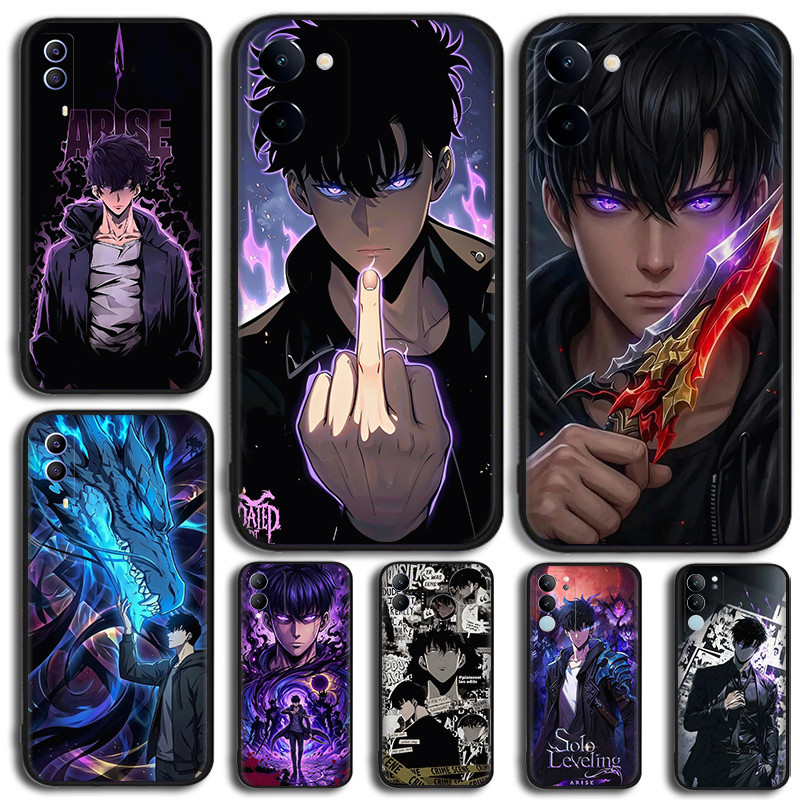 สําหรับ Vivo Y04 Y04S Y29S Y19 Y19E T4 Lite Y19S GT Y21D Y31 อะนิเมะ Solo Leveling ปลอก 7Y14 สีดํา T