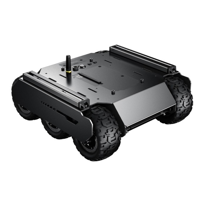 6WD Mobile Robot Car with Rubber Wheels Flexible And Expandable Off-Road UGV Extension Rails for ES