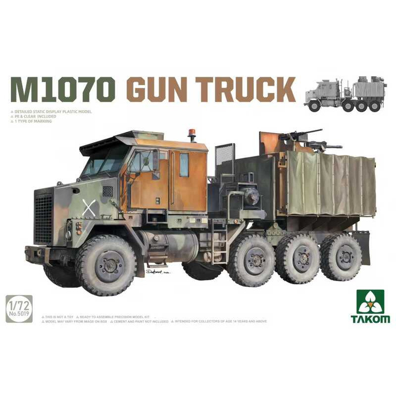Takom 5019 M1070 Gun Truck 1/72 Static model kit