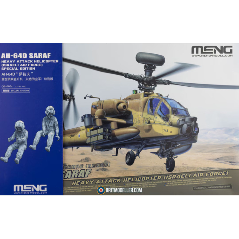 Meng Model QS-005S AH-64D SARAF with Figures 1/35 Static model kit