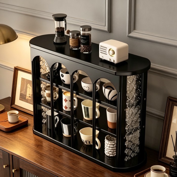 Jiugongge Cup Rack Desktop Storage Rack Coffee And Water Cup Display Rack โต๊ะจัดระเบียบและชั้นเก็บข