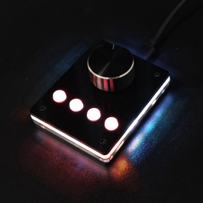 L68AMultimedia Programmable Keyboard USB Knob Custom Keyboard Mini Macro Keyboard Volume Controller