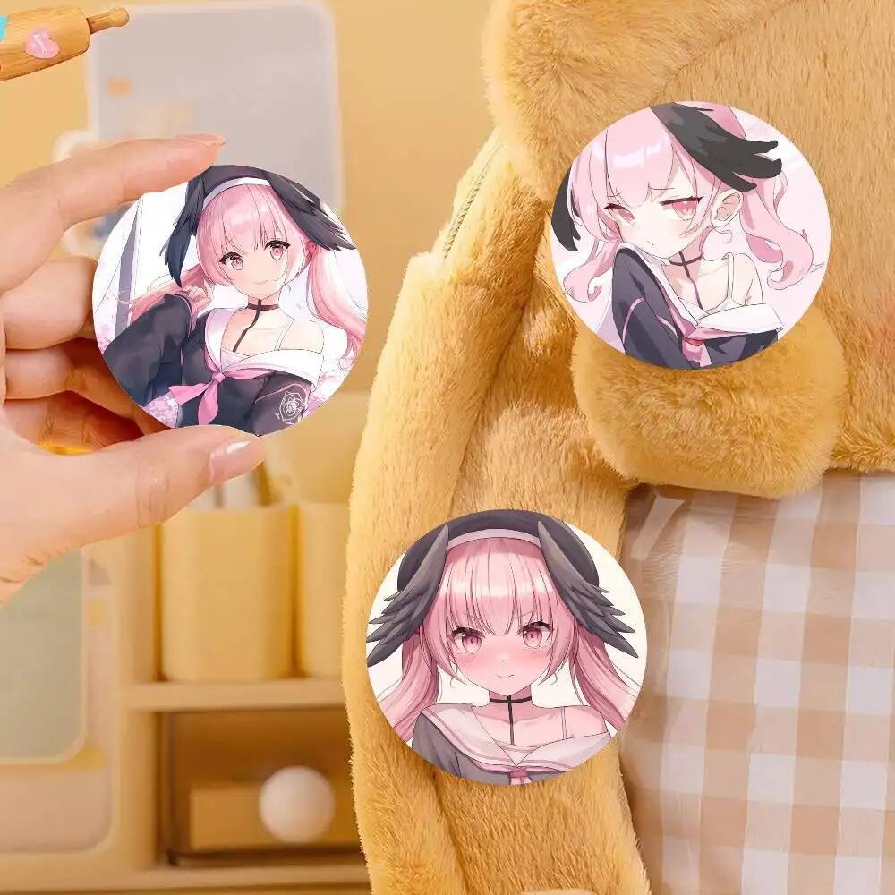 Shimoe Koharu Anime Game Badge - B-Blue Archive, พินเลเซอร์-engraved สำหรับเสื้อผ้าและกระเป๋าสะพายหล