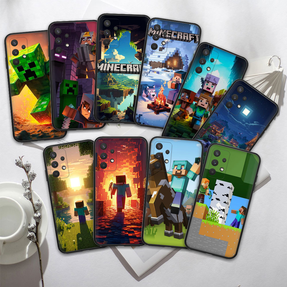 OPPO Reno 2 2Z 2F 3 4 4Pro 5 5F 5Lite 6 4G Tpu Soft Casing E4D5 Minecraftซิลิโคนเคสโทรศัพท์