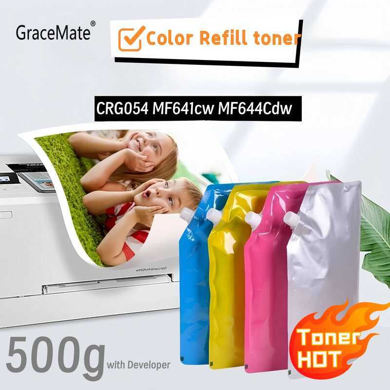เติมผงหมึกเลเซอร์สําหรับ Canon สี ImageClass CRG054 MF641cw MF644Cdw 643cdw MF642Cdw Mf645cx LBP622C