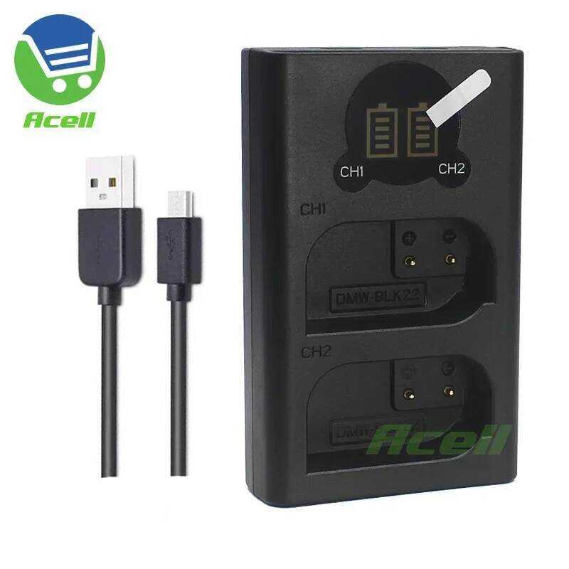 DMW-BLK22 DMW-BTC15 DVLC1005Y เปลี่ยน Dl Charger สําหรับ Panasonic LUMIX DC-S9 DC-S5 S5IIx GH5II DC-